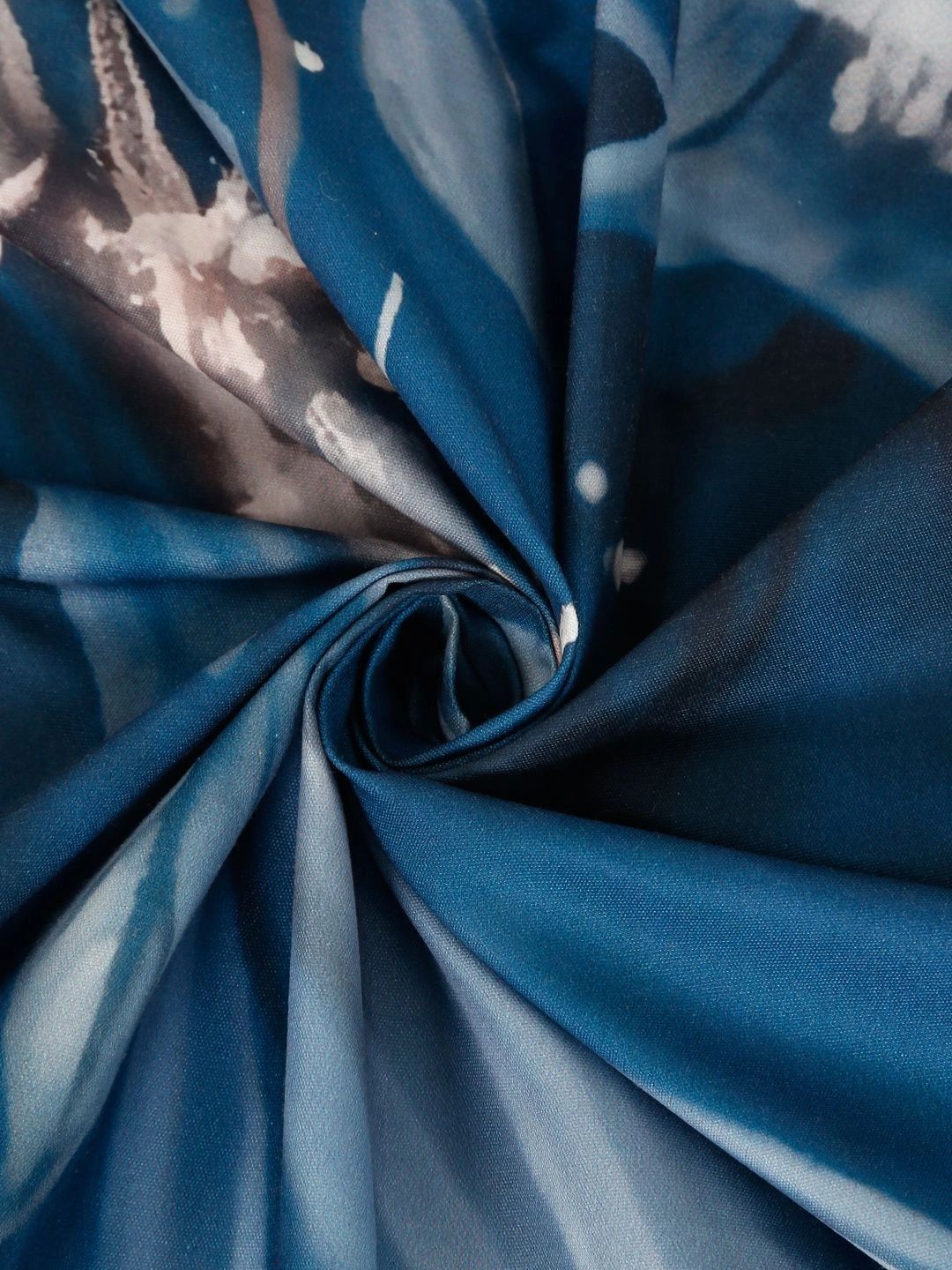 Moda Rapido X KLOTTHE Blue Floral 400 TC King Bedsheet with 2 Pillow Covers