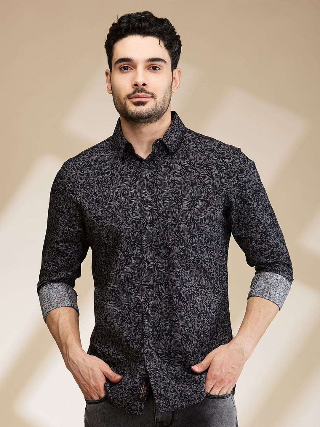 Being Human Men Slim Fit Floral Opaque Printed Casual Shirt