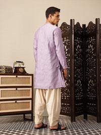 House of Pataudi  Floral Yoke Design Angrakha Sequinned Jashn Kurta with Salwar