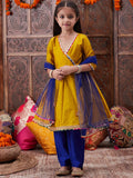 pspeaches Girls Gotta Patti Angrakha Kurta & Salwar With Dupatta