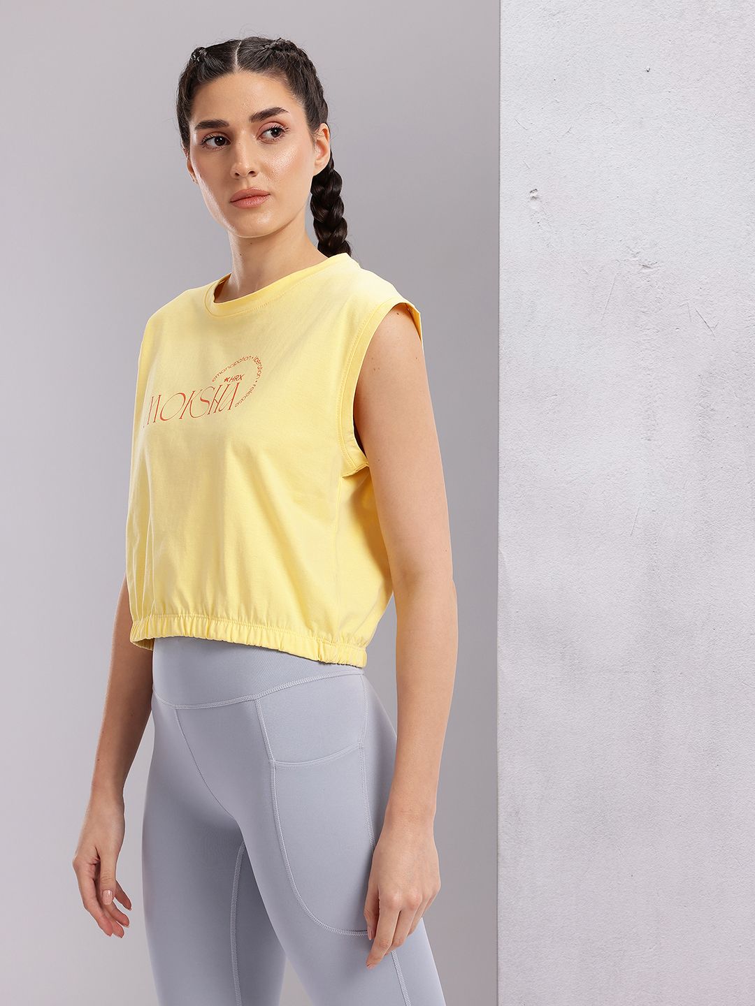 HRX by Hrithik Roshan Women Typography Printed Extended Sleeves Pure Cotton T-shirt