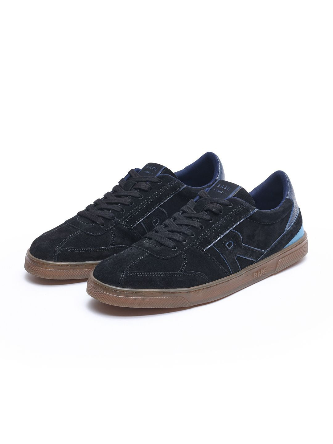RARE RABBIT Men Duai Black Colourblocked Sneakers