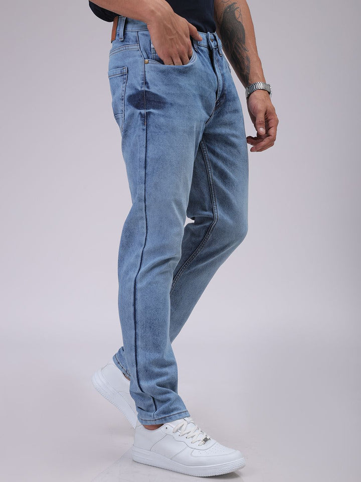 The Indian Garage Co Men Slim Fit Heavy Fade Jeans
