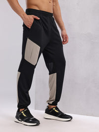 HRX by Hrithik Roshan Men Colourblocked Mid-Rise Rapid-Dry Regular Fit Running Joggers