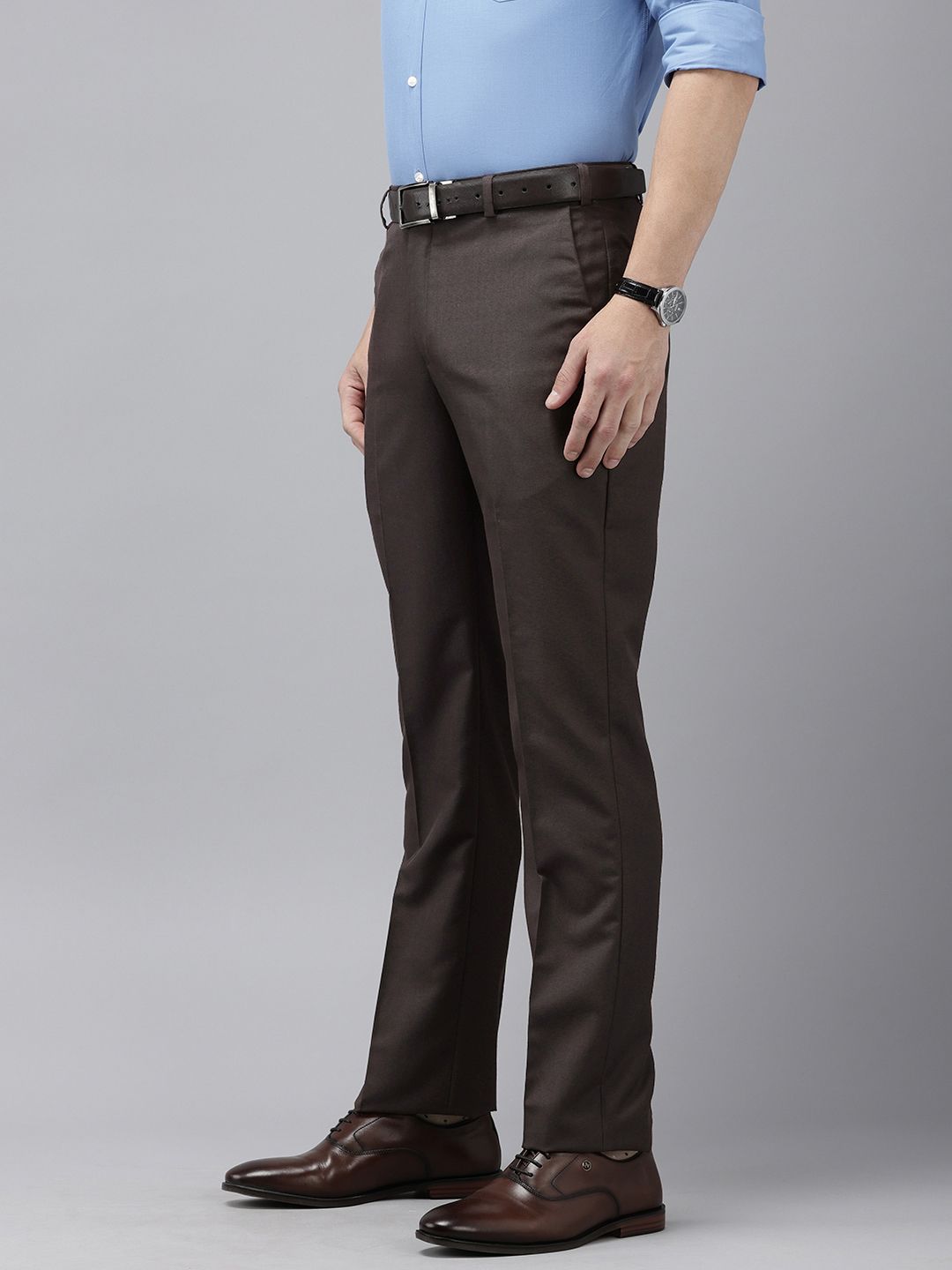 Park Avenue Men Checked Formal Trousers