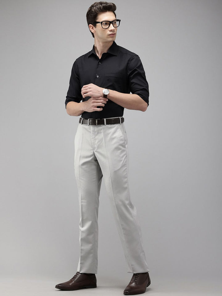 Park Avenue Men Textured Formal Trousers