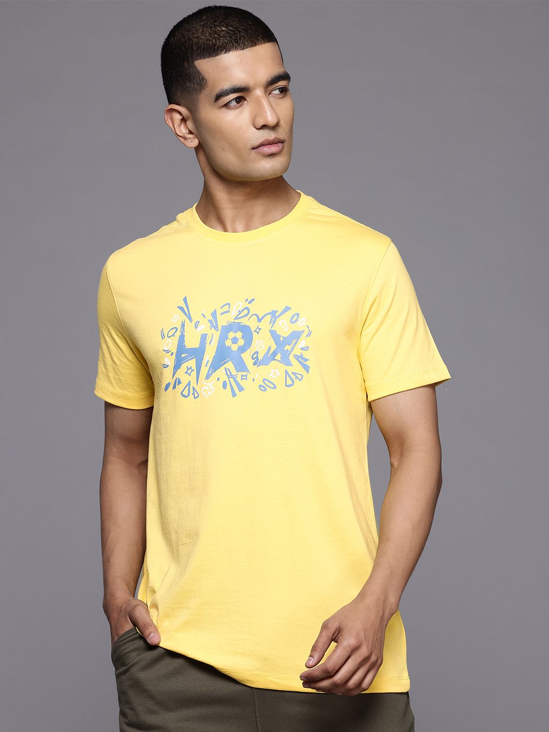 HRX by Hrithik Roshan Men Brand Logo Printed T-shirt