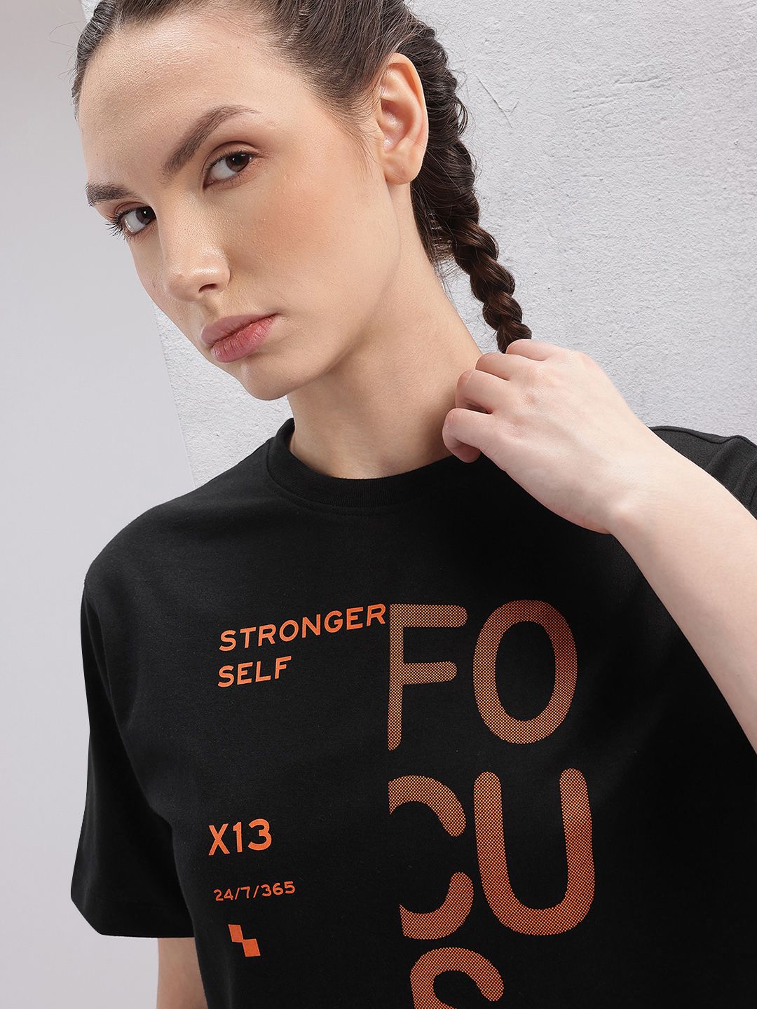 HRX by Hrithik Roshan Women Typography Printed Training T-shirt