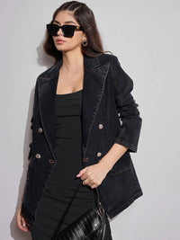 SASSAFRAS Comfort-Fit Double-Breasted Blazer