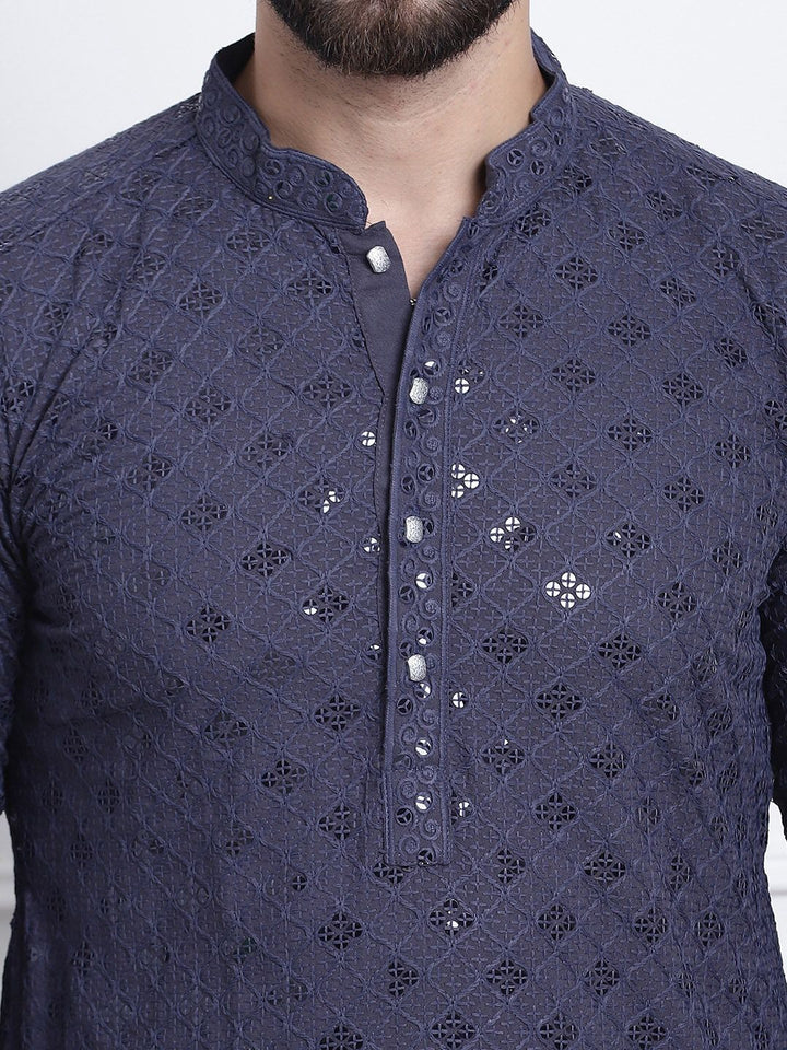 SOJANYA Sequin Embellished Pure Cotton Kurta