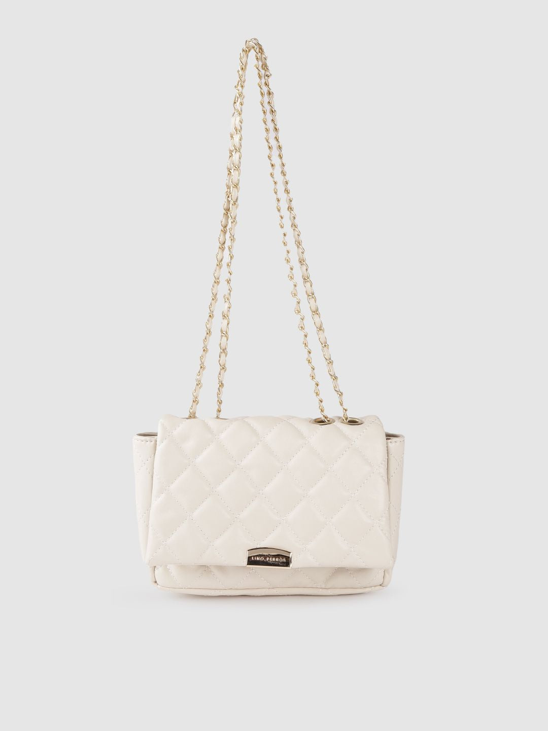 Lino Perros Off White Quilted Shoulder Bag
