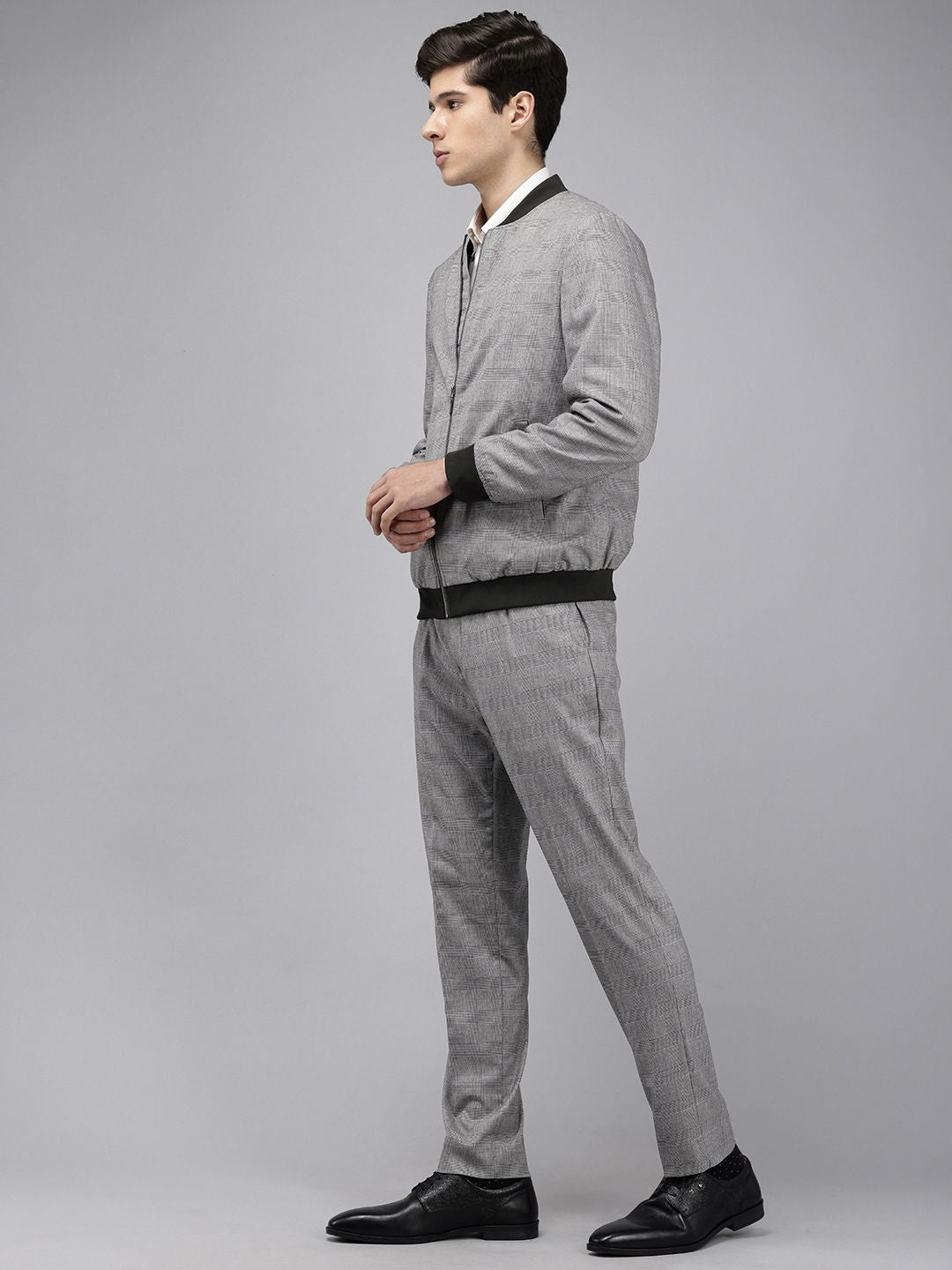 Park Avenue Checked Neo Fit 2 Piece Formal Suits