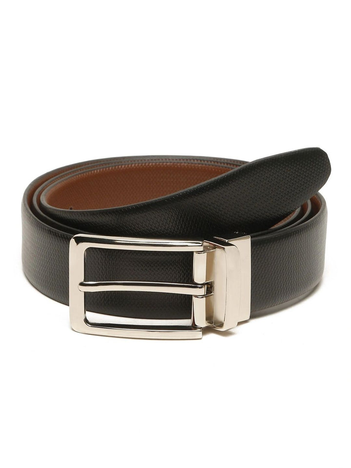 Teakwood Leathers Men Textured Leather Reversible Formal Belt