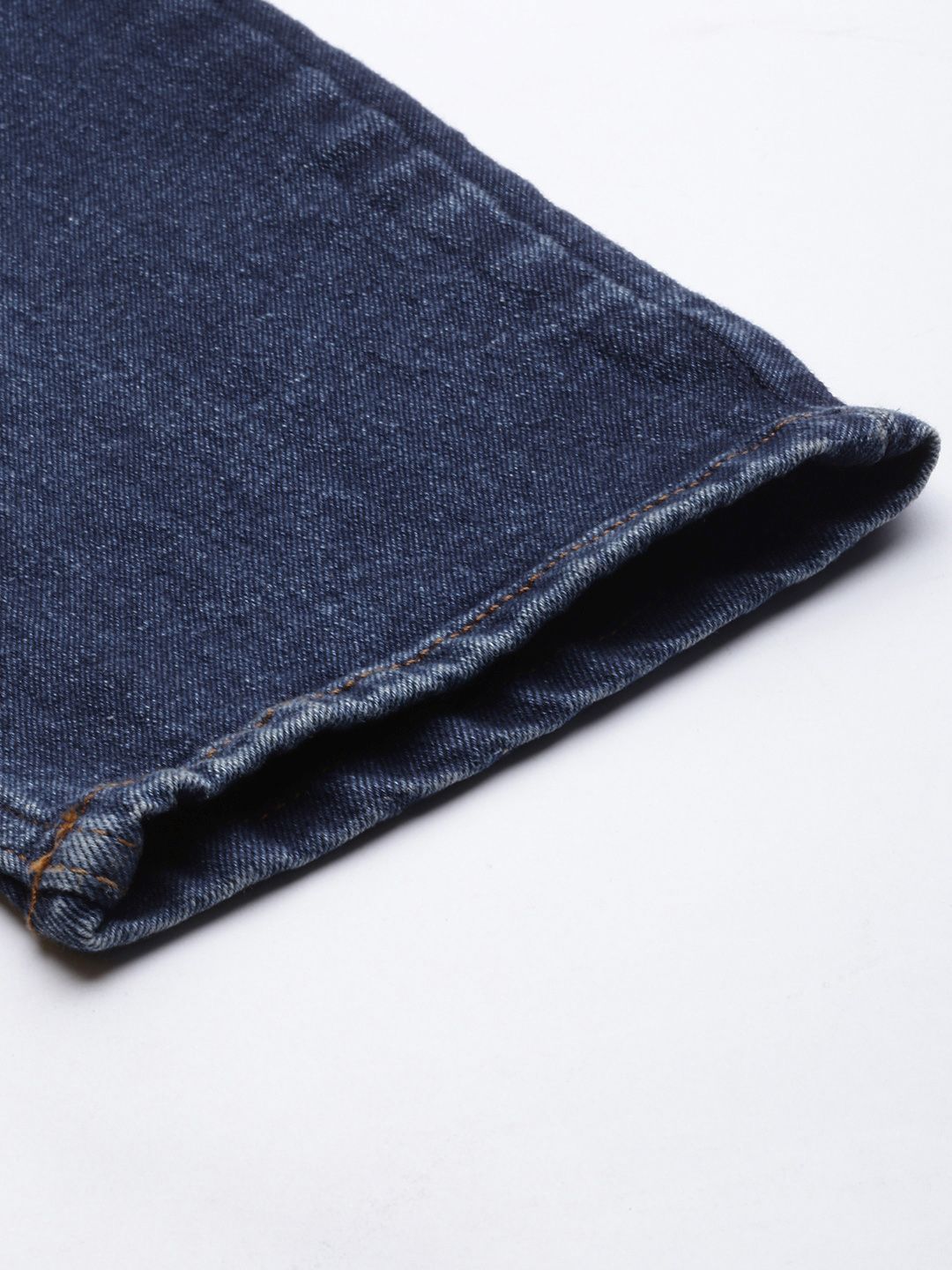The Indian Garage Co Men Navy Blue Slim Fit Light Fade Stretchable Jeans