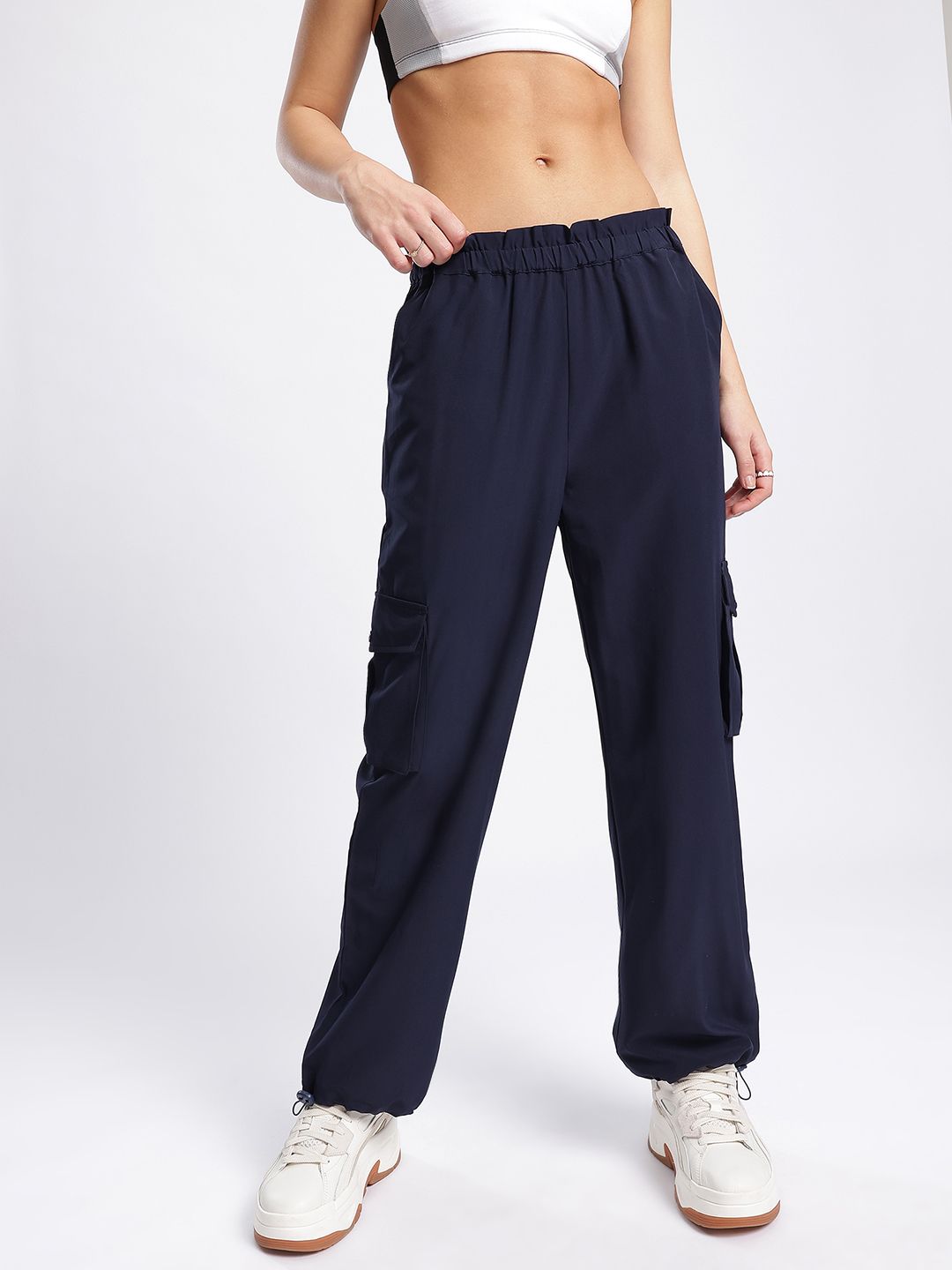 DressBerry Women Elevated Essentials Toggled Cargo Track Pant