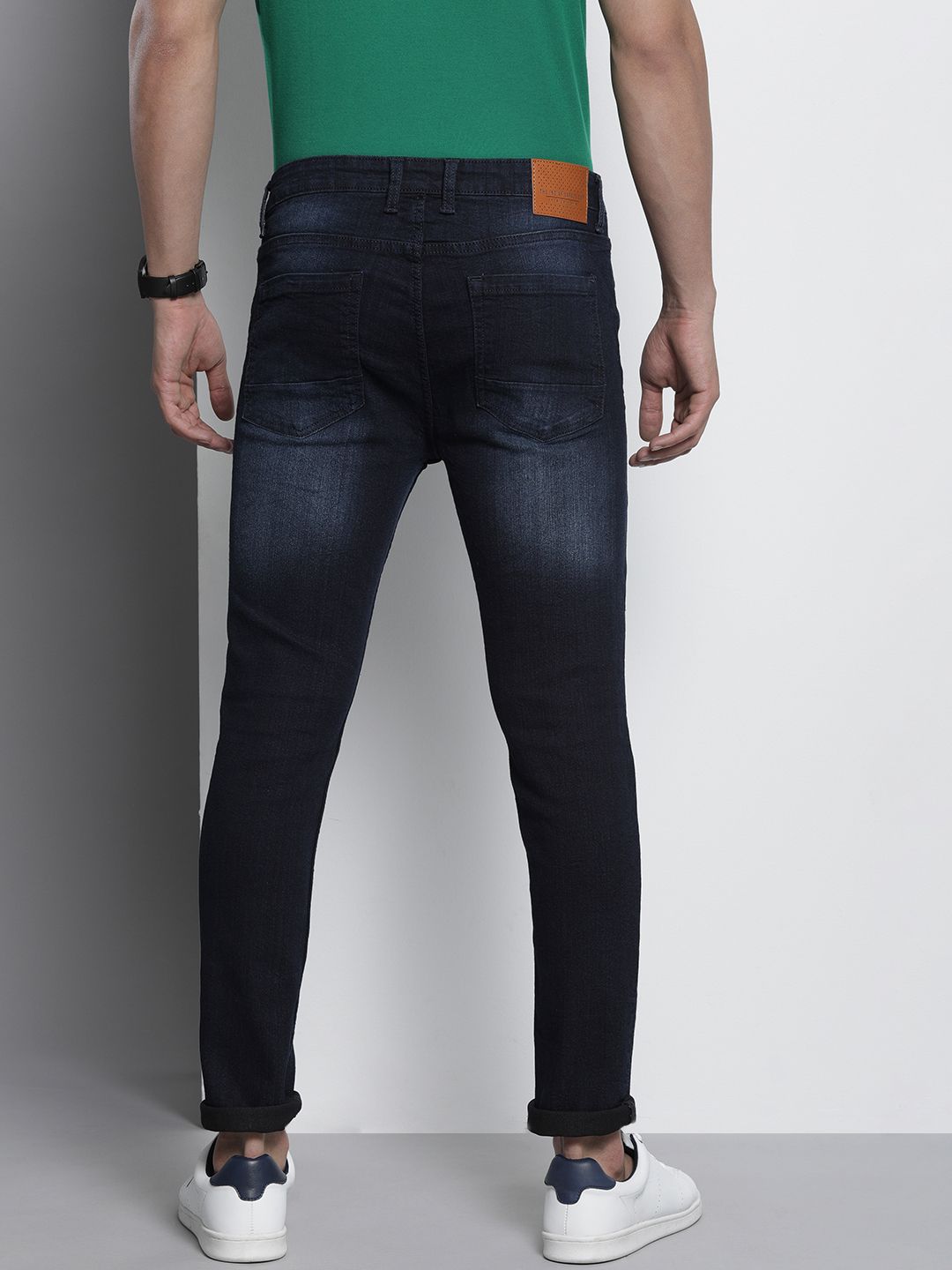 The Indian Garage Co Men Jean Skinny Fit Light Fade Stretchable Jeans
