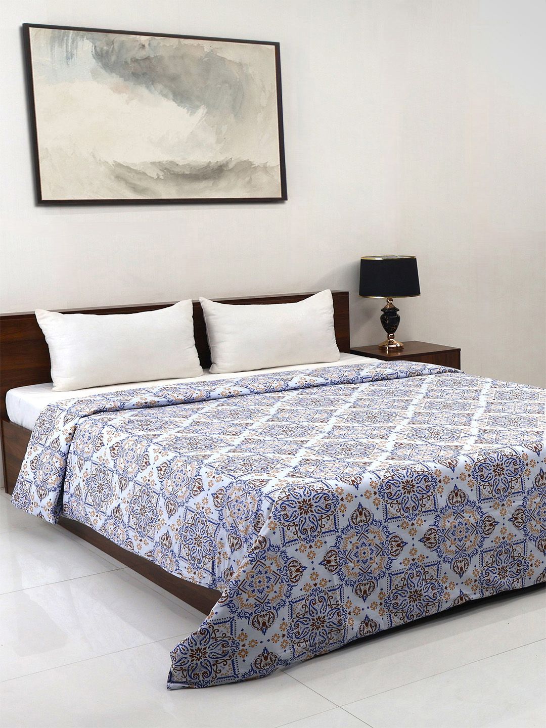 Bombay Dyeing Allure 144 TC 100% Cotton True Grey Double King Duvet Cover