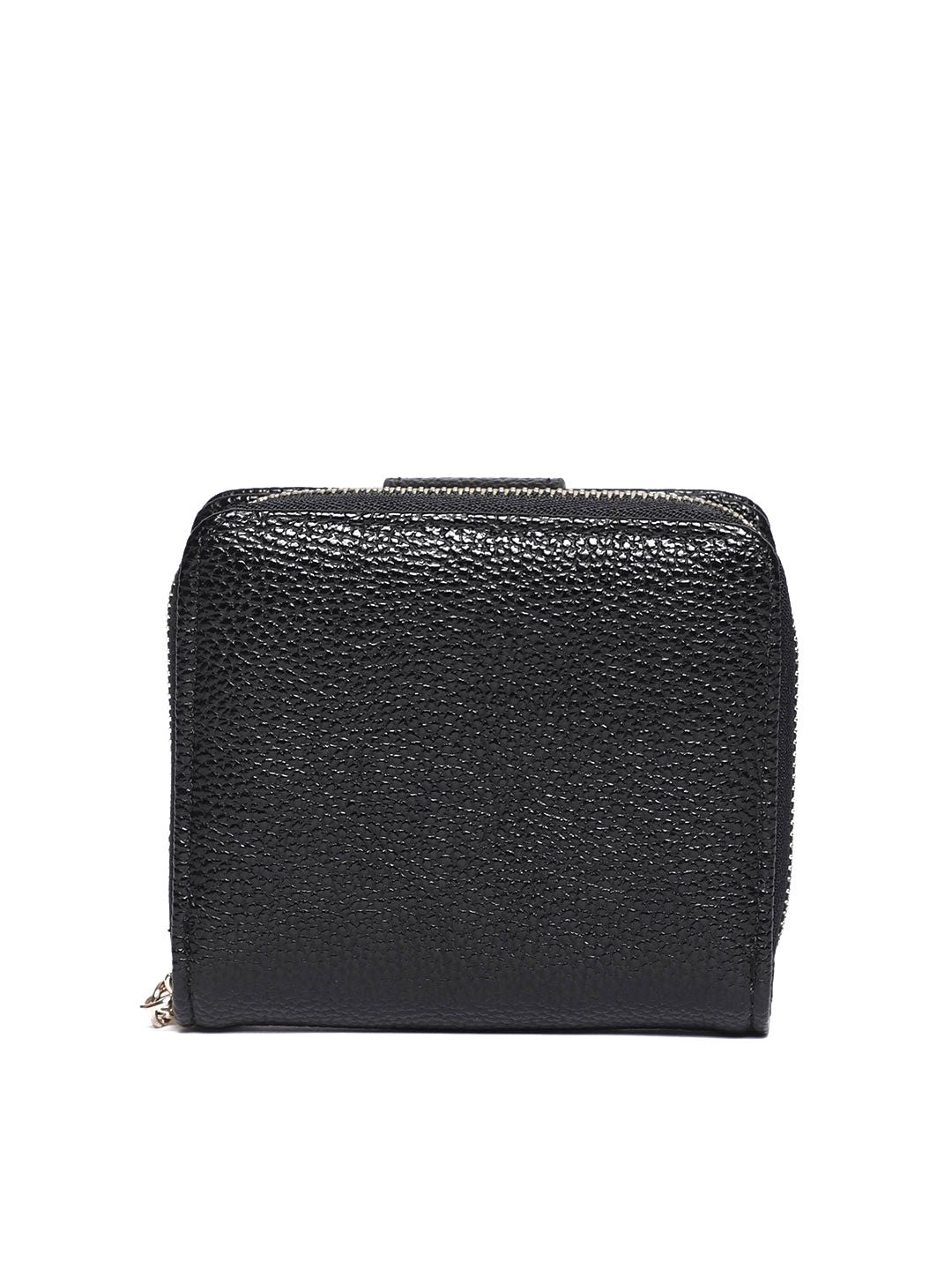 Lino Perros Women Black Solid Zip Around Wallet
