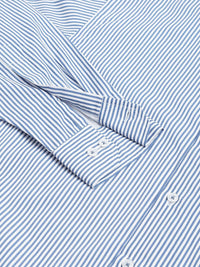 Hancock Standard Slim Fit Striped Button-Down Collar Pure Cotton Casual Shirt