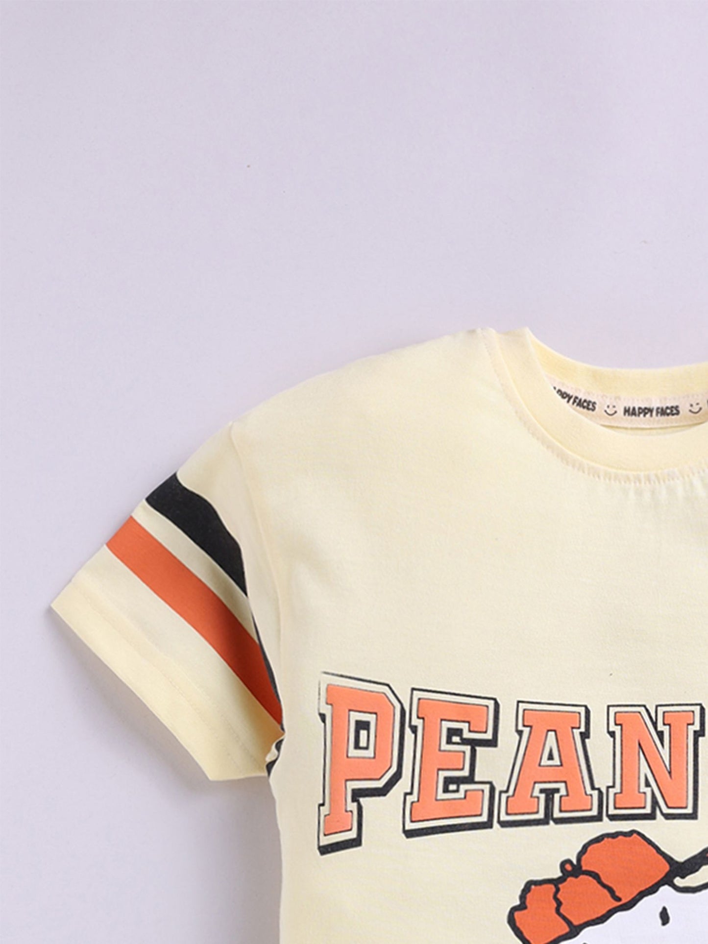 Happy Faces Boys Peanuts Printed Pure Cotton T-shirt