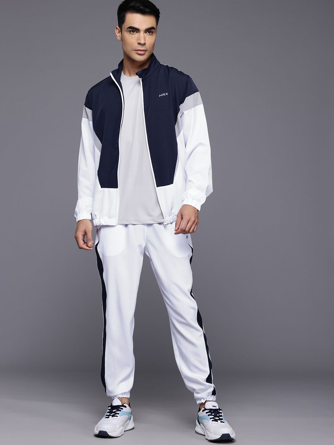 HRX by Hrithik Roshan Colourblocked Rapid-Dry Running Tracksuit