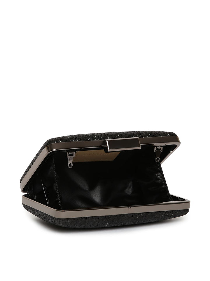 Lisa Hayden for Lino Perros Black Shimmer Box Clutch