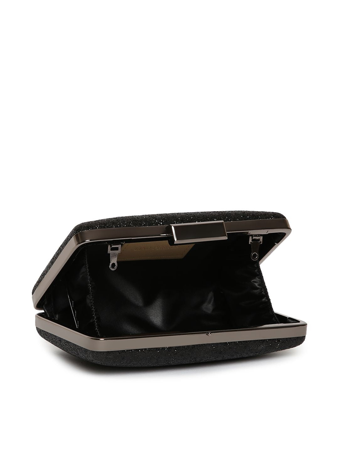 Lisa Hayden for Lino Perros Black Shimmer Box Clutch