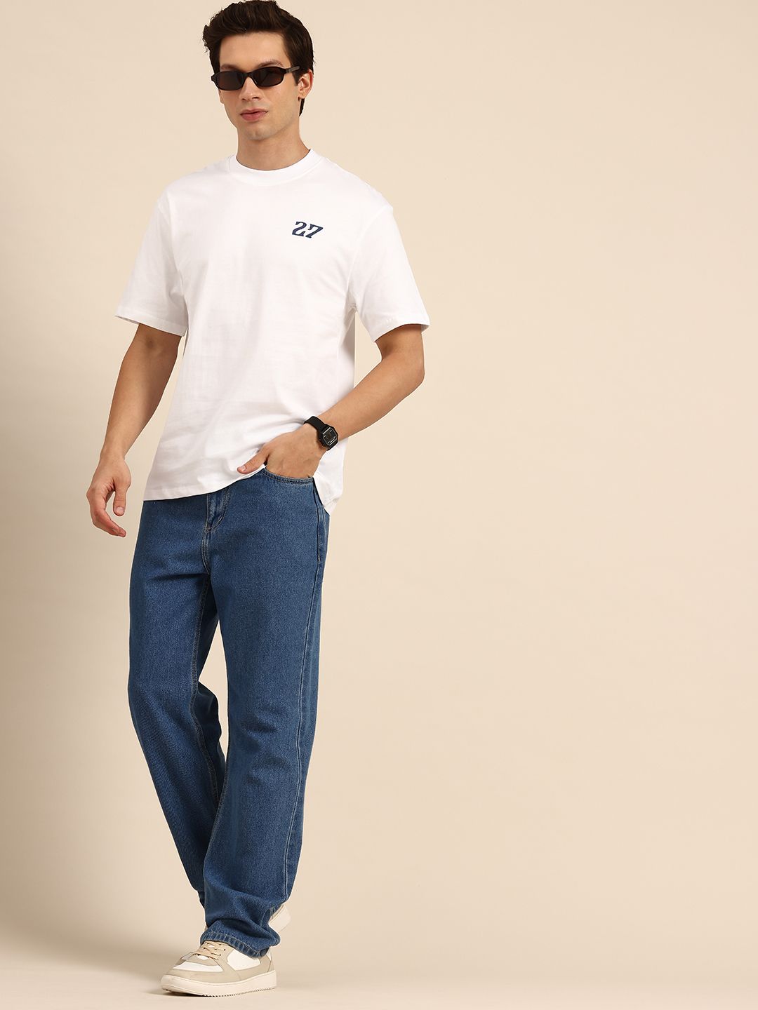 Being Human Pure Cotton Graphic Printed Relaxed Fit T-shirt