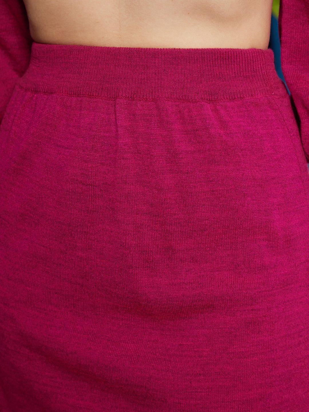 Berrylush Round Neck Acrylic Sweater With Skirt