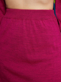 Berrylush Round Neck Acrylic Sweater With Skirt