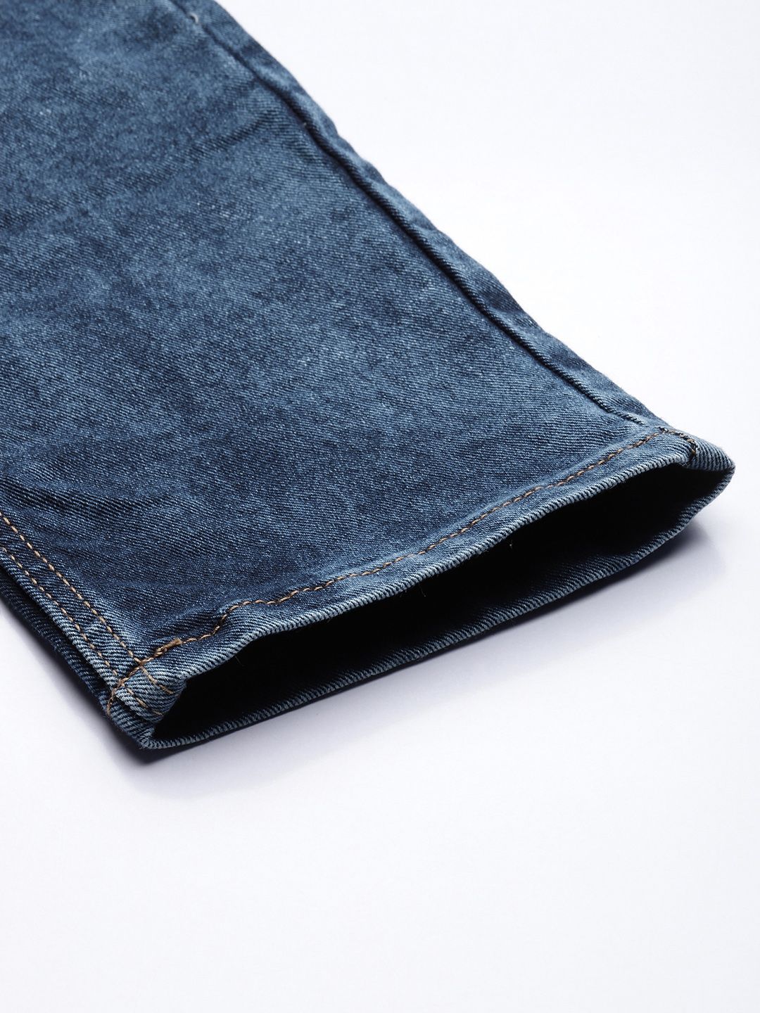 The Indian Garage Co Men Navy Blue Slim Fit Light Fade Stretchable Jeans