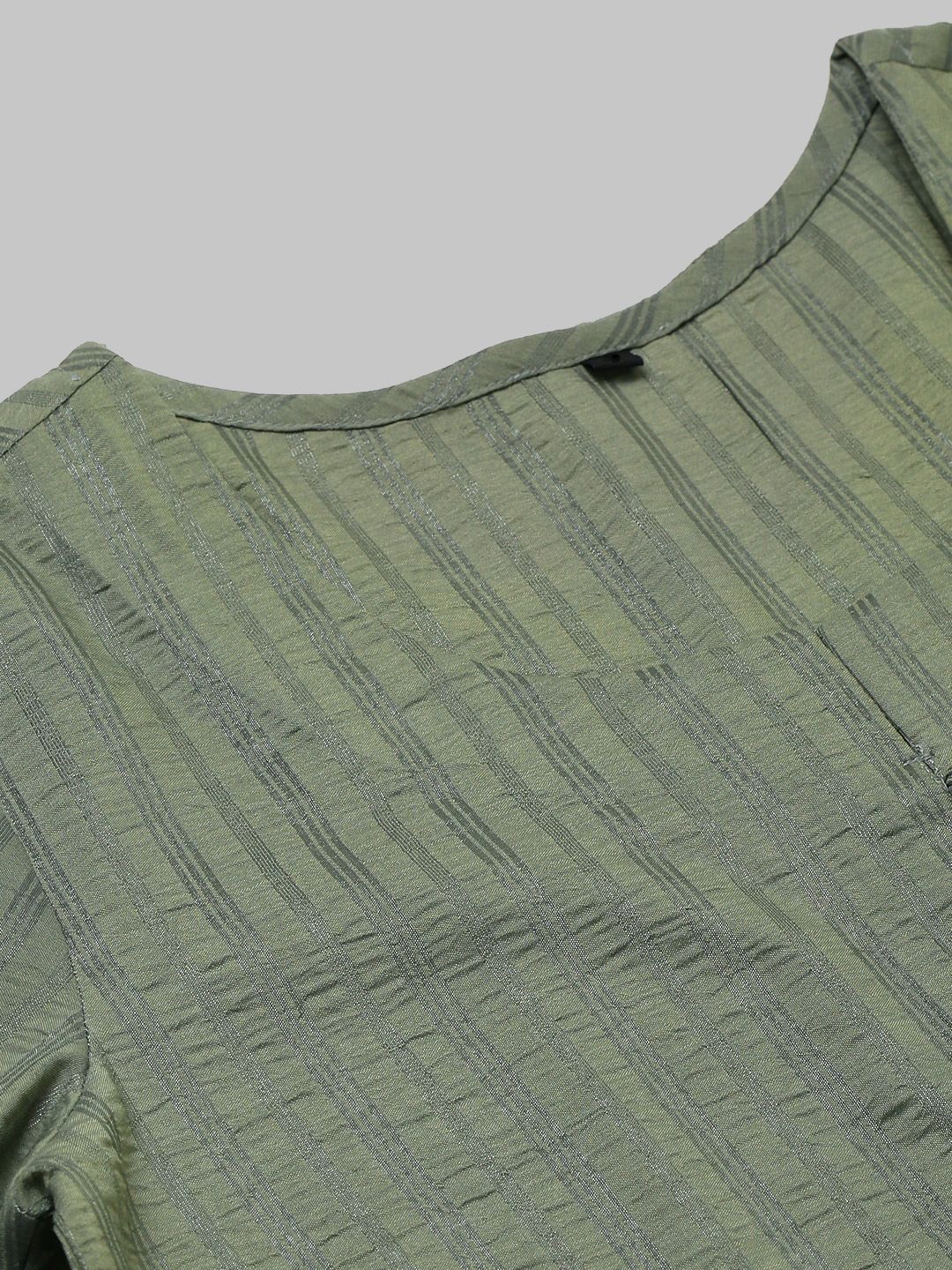 KALINI Striped Round Neck Kurta with Trousers