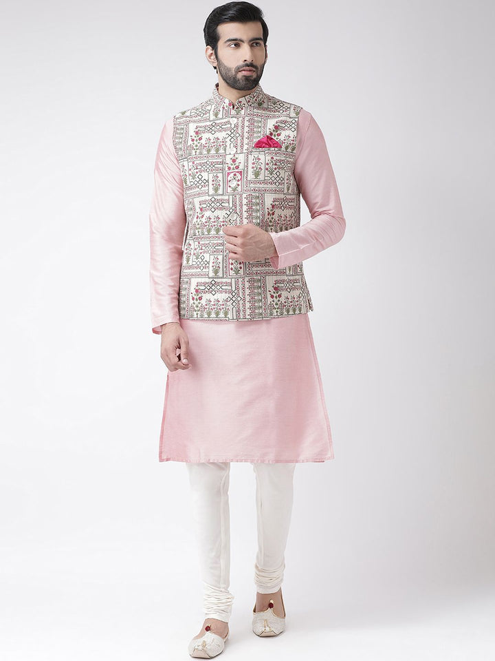 KISAH Men Printed Zari  Regular Fit Nehru Jacket