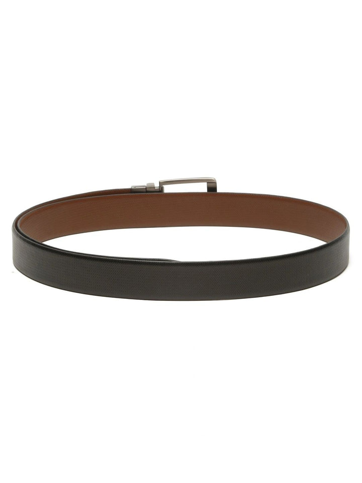 Teakwood Leathers Men Textured Leather Reversible Belt