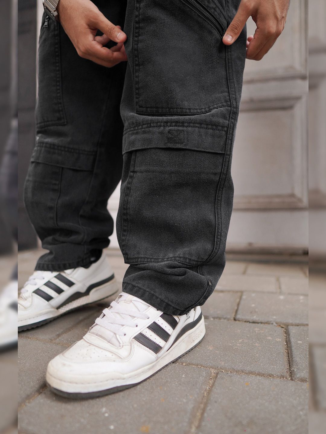 Powerlook Men Boyfriend Fit Cargo Jeans