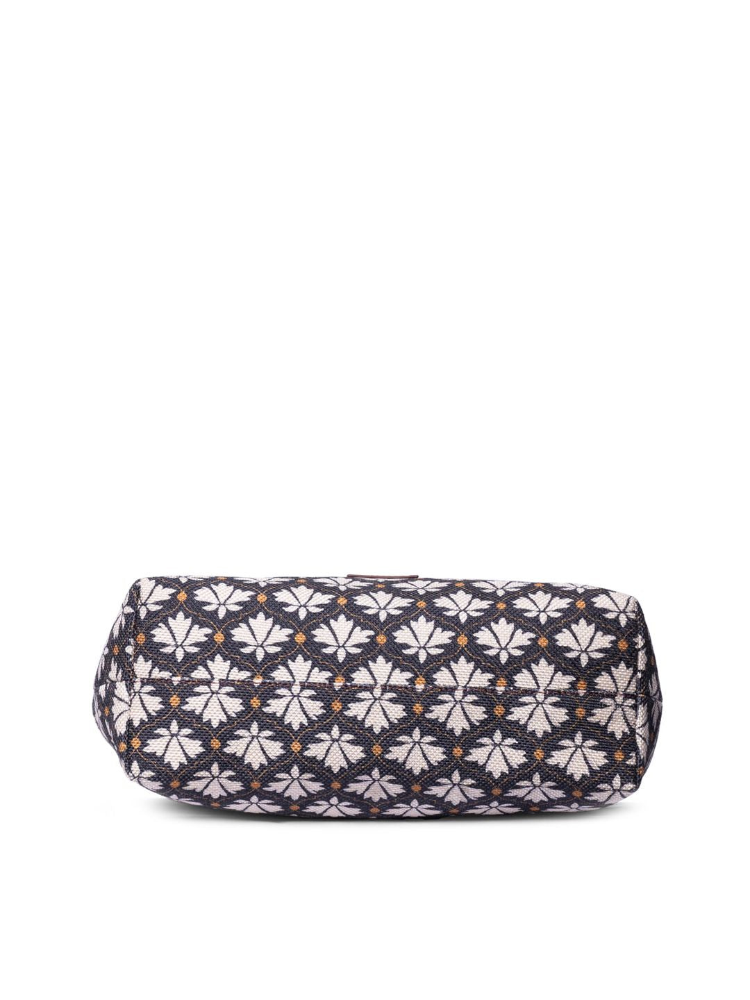 ZOUK Ethnic Motifs Printed Structured Jute Tote Bag