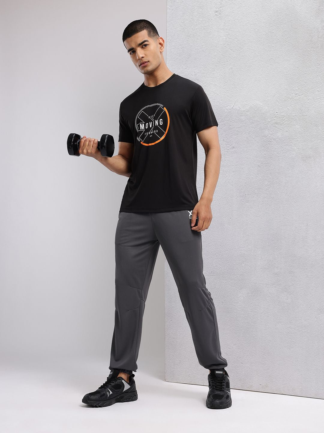 HRX by Hrithik Roshan Men Brand Logo Detail Rapid-Dry Training Joggers