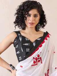 Saree mall Ethnic Motifs Poly Cotton Ready To Wear Saree