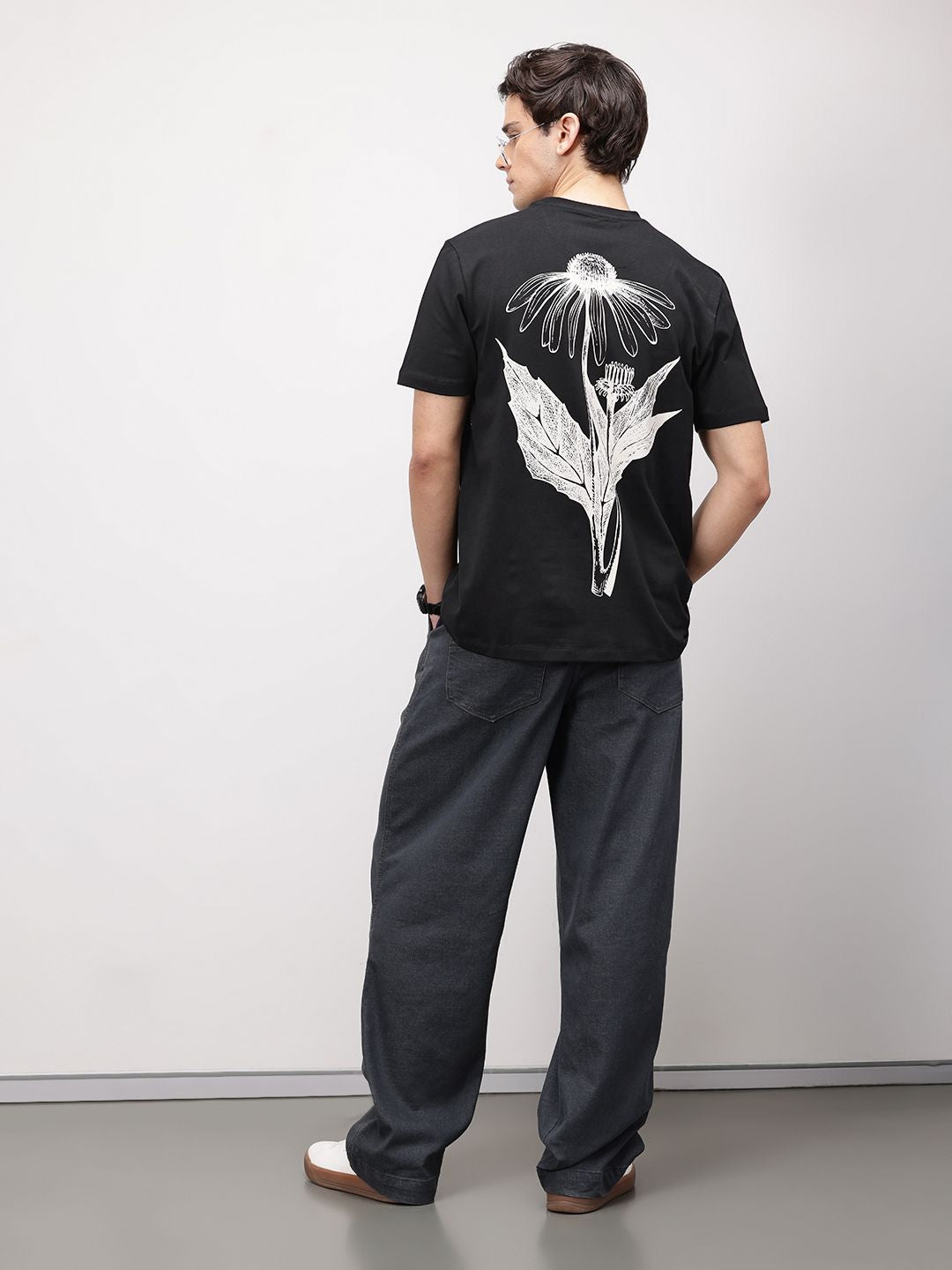 ether Men Grower Floral Printed Comfort Fit T-shirt