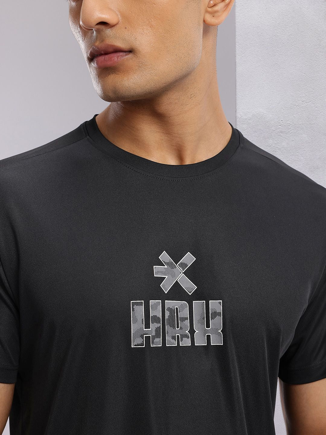 HRX by Hrithik Roshan Brand Logo Print Rapid-Dry Training T-shirt