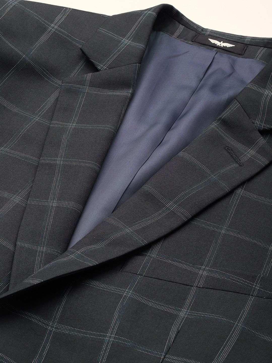 Park Avenue Checked Notched Lapel Single-Breasted Formal 2 Piece Suits