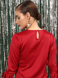 STREET 9 Tie-Up Detail Embellished Top