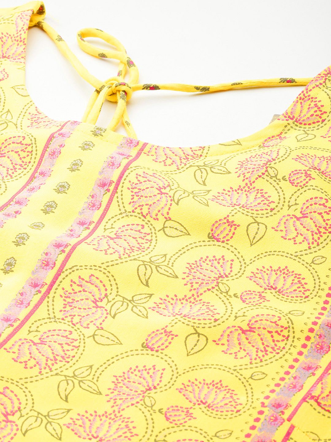 Anouk Floral Print Tie-Up Back Kurta with Salwar