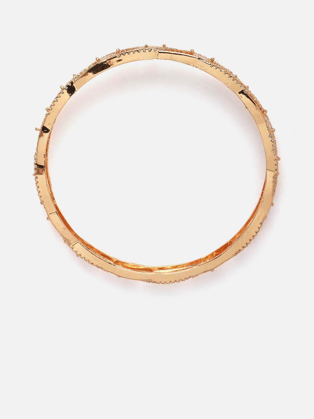 PANASH Set of 2 Gold-Plated AD Studded Bangles