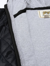 Kampus sutra wanita jaket selimut bertudung hitam
