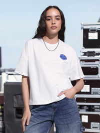 DressBerry Fanjabi Typo Print Oversized Drop Shoulder Concert T-shirt