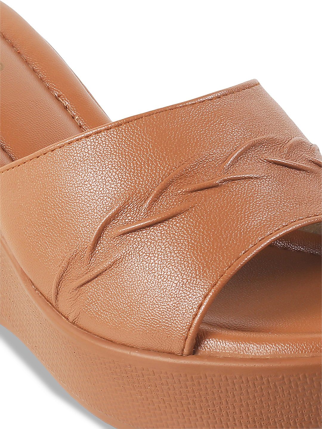 Metro Textured Open Toe Wedge Heels