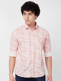 SPYKAR Floral Printed Spread Collar Cotton Casual Shirt
