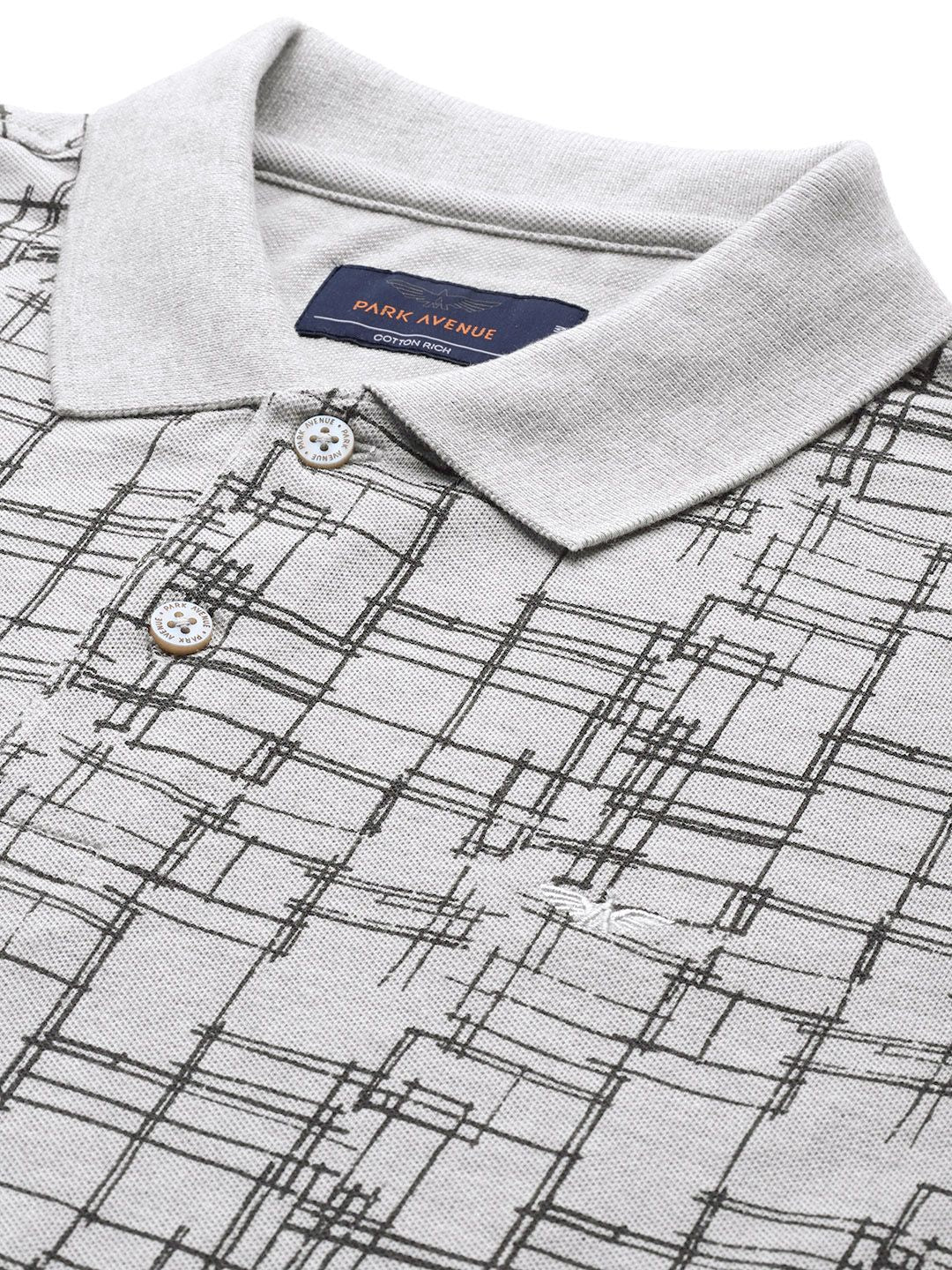 Park Avenue Abstract Printed Polo Collar T-shirt