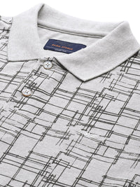 Park Avenue Abstract Printed Polo Collar T-shirt